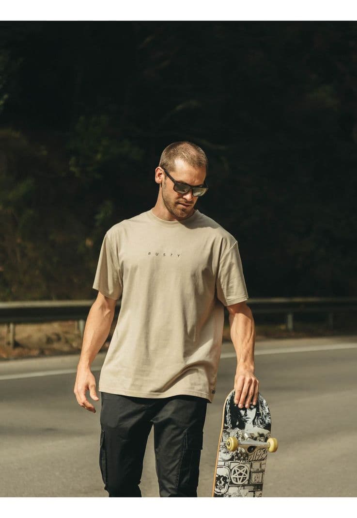 Polera MC Rusty.Txt Beige Hombre Rusty L