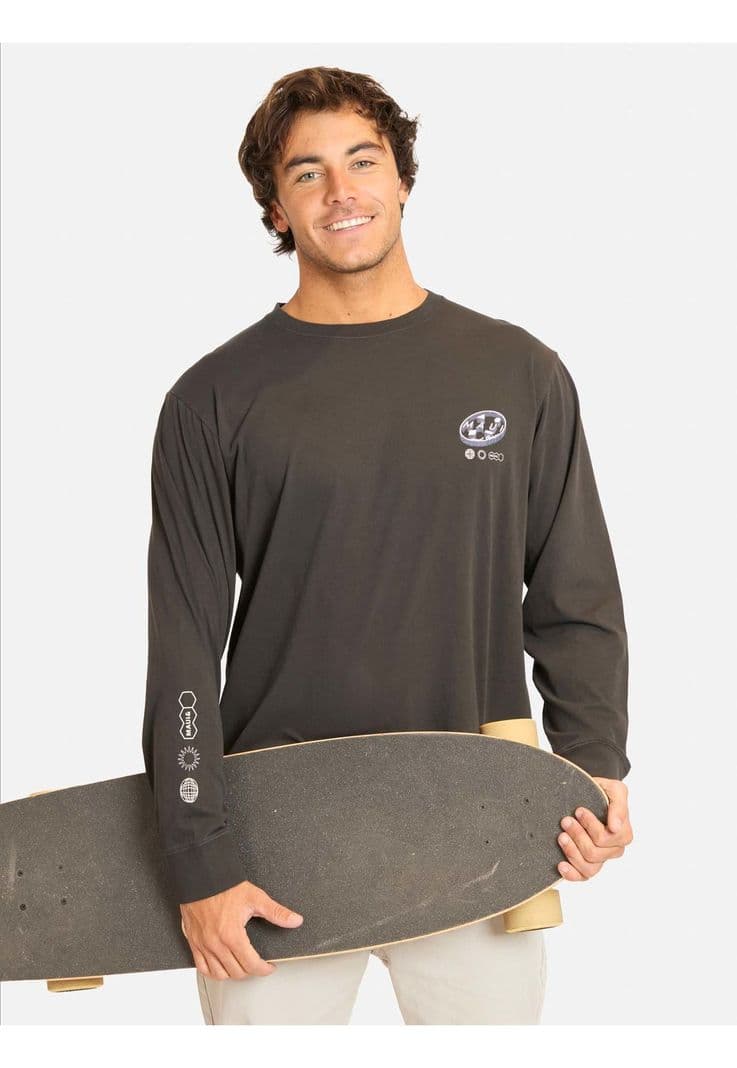 Polera ML Matec Negro Hombre Maui And Sons S