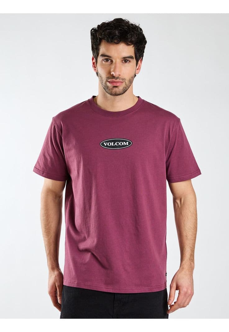 Polera MC Stone Blanks Burdeo Hombre Volcom L