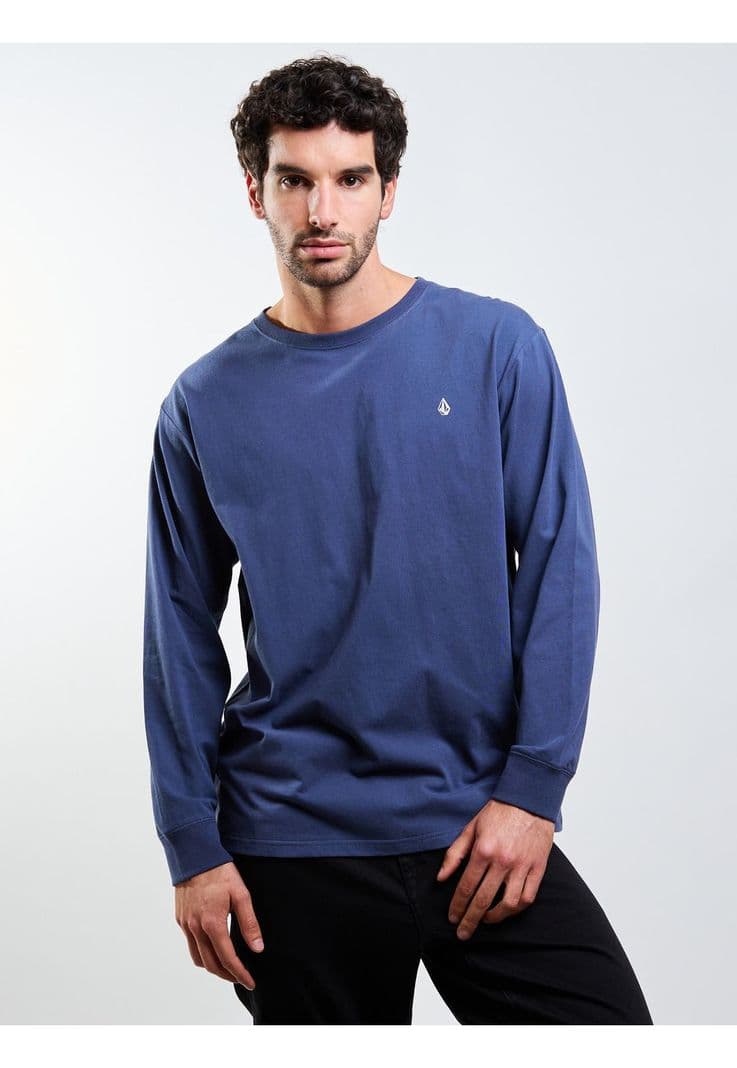 Polera ML VLC Stone Azul Hombre Volcom L