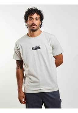 Polera MC Floor is lava Beige Hombre Maui And Sons M
