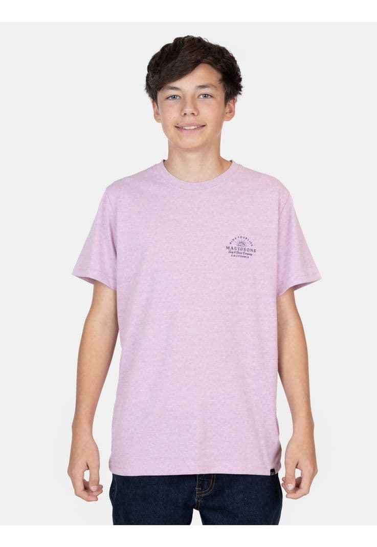 Polera MC Cielo Playero Burdeo Infantil Maui And Sons 12