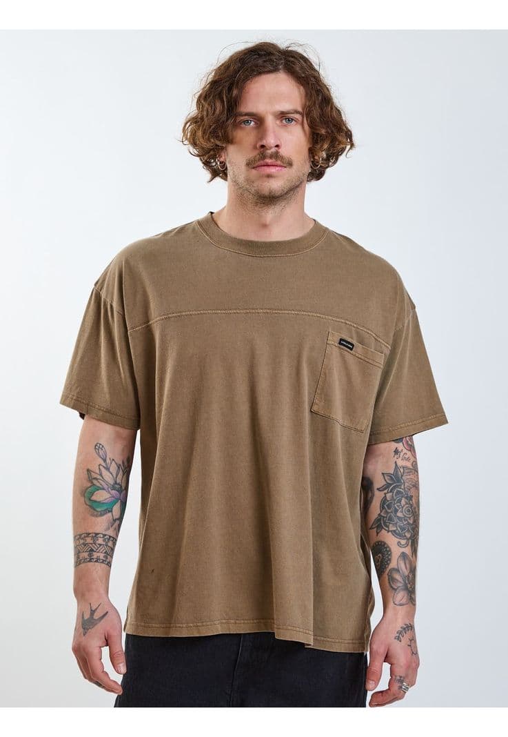 Polera Boxy Reallity Fab Beige Hombre Volcom Cafe XXL