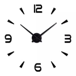 Reloj con Pegatinas de Espejo Acrilico Aguja Negro