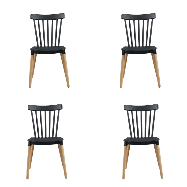 Silla Windsor Negra 4 Unidades Negro