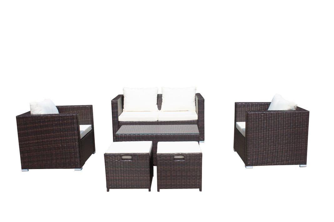 Juego Terraza Brisbane Chocolate 6 Pers Cafe