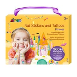 Set de Stickers para Unas y Tatuajes Temporales - Princesas Naranjo 21
