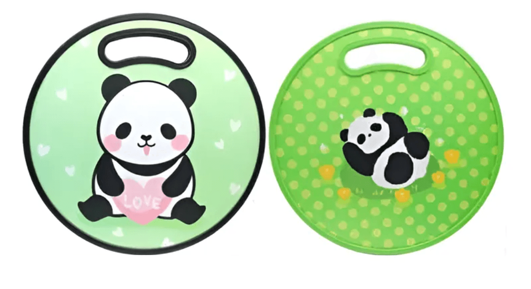 Tabla De Picar Plastica Redonda 30cm Dise o Panda
