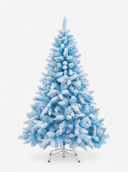 Arbol De Navidad Azul Escarchado 180cm