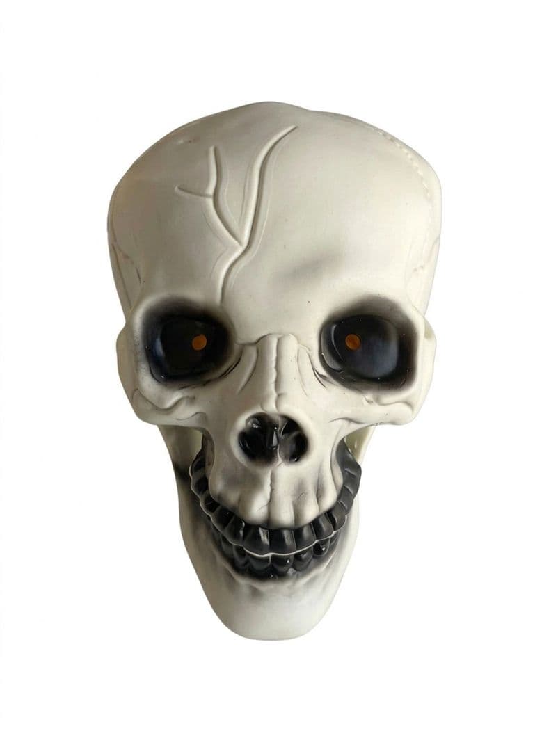 Adorno Calavera Halloween Con Luz 16cm