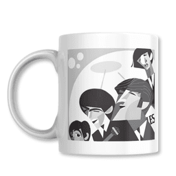 Taza The Beatles Abstracto Tazon 325 ml Blanco