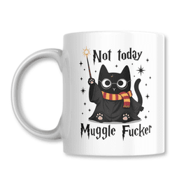 Taza Not Today Muggle F Harry Potter Tazon 325ml Blanco