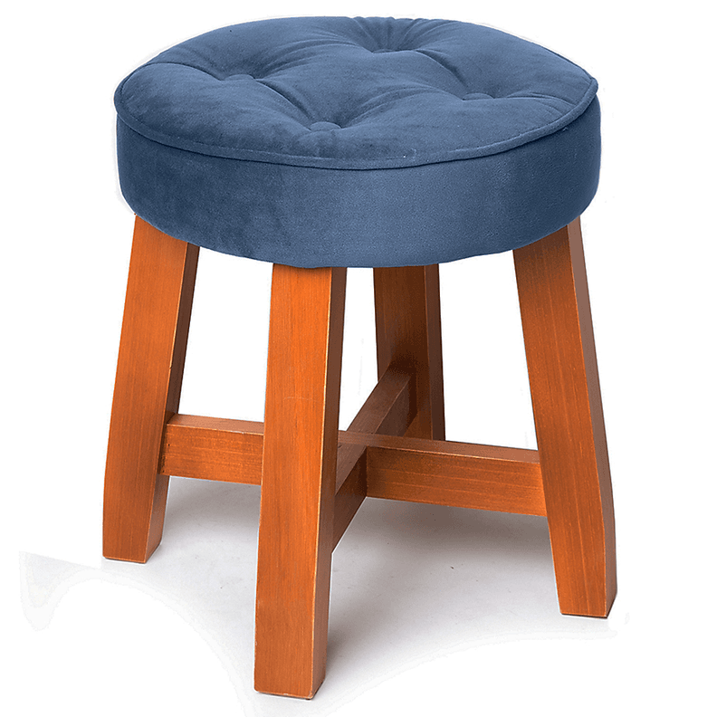 Pouf Spring Felpa Azul