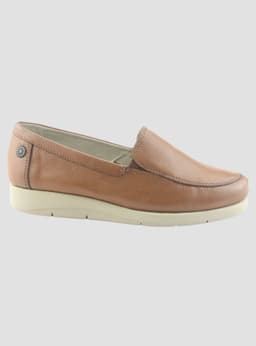Mocasin de Cuero Chalada Mujer Cira-1 Camel Casual 38