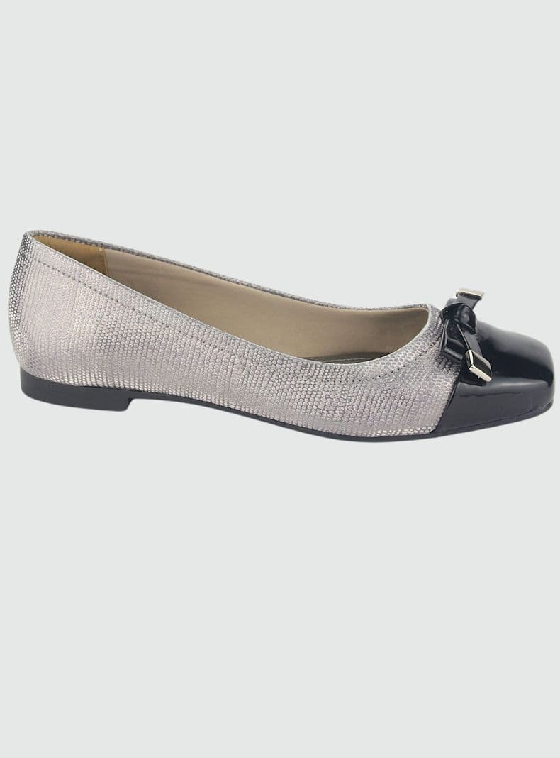 Ballerina Via Marte Mujer 23-13207 Preto/Pewter Casual Negro 35