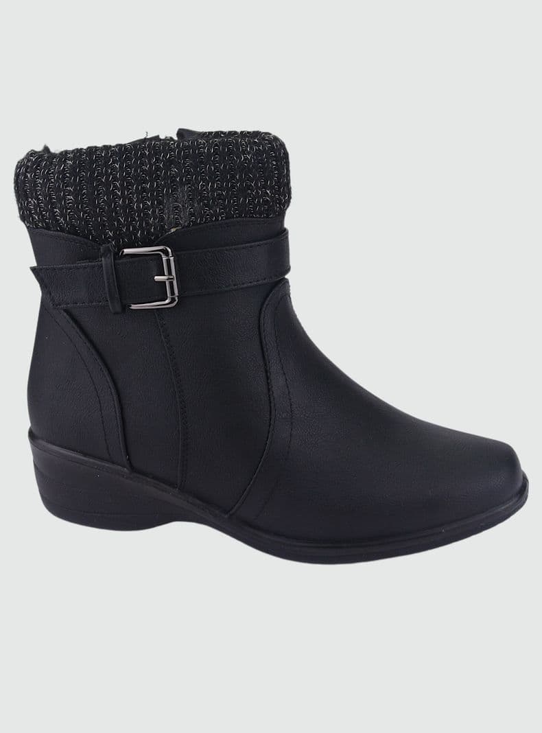 Botin Chalada Mujer Confort-4 Negro Casual 38