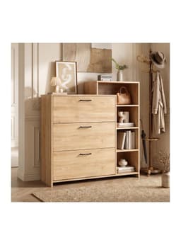 Zapatero Organizdaor Moderno 24 Pares 105x122x24cm Marron Marron XG043TP