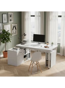 Escritorio Esquinero Forma L 120*75*50 Blanco
