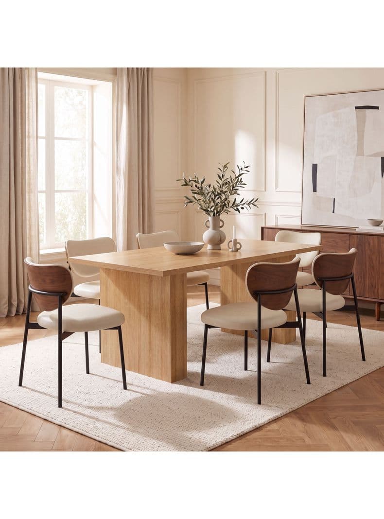 Mesa De Comedor Isolde Rectangular Para Living 150 X 75 Cm CZH004M Caoba