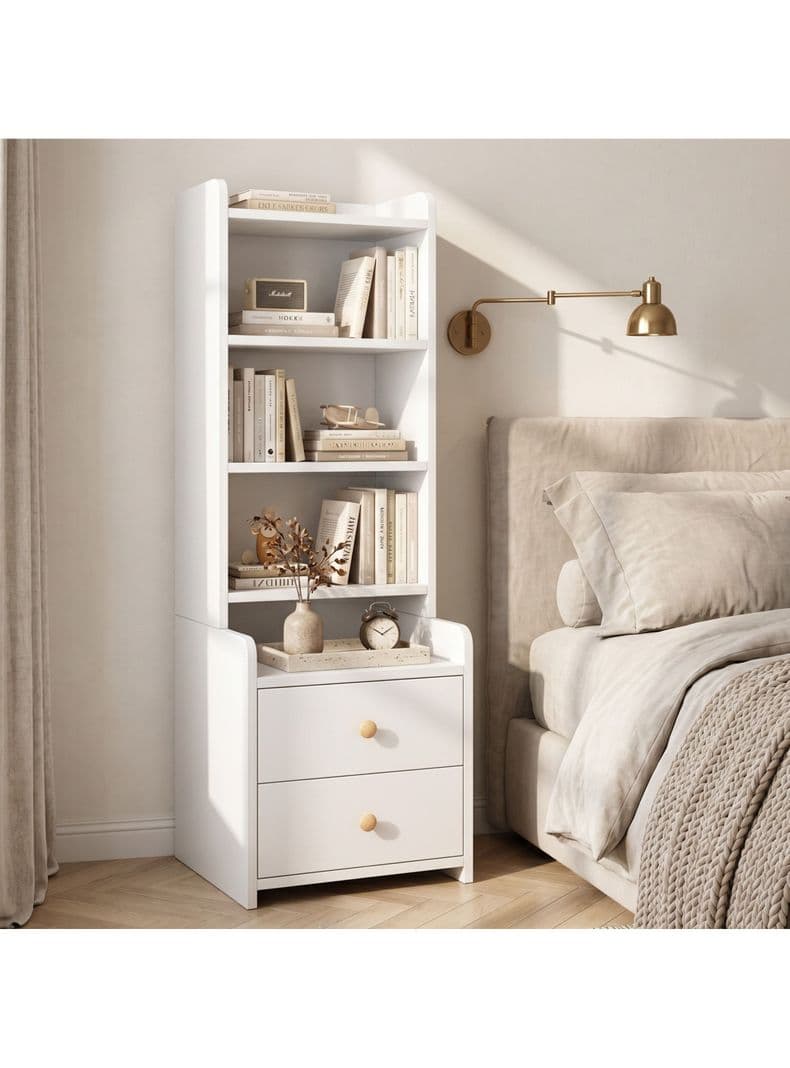 Velador Con Respaldo Alto Moderno Homer Design 128*30*40cm Blanco