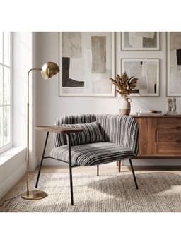 Sillon Livia Individual Tapizado Patas Metalicas Para Living Negro