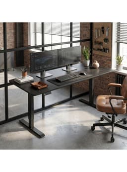 Escritorio Altura Ajustable Electrico 160x60cm Profesional Negro