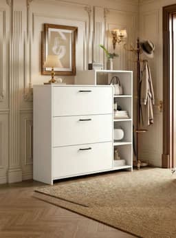 Zapatero Organizdaor Moderno 24 Pares 105x122x24cm Color Blanco