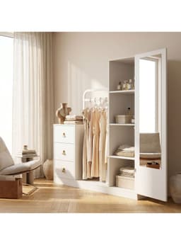 Closet Mueble Para Dormitorio Organizador De Ropa Con Espejo