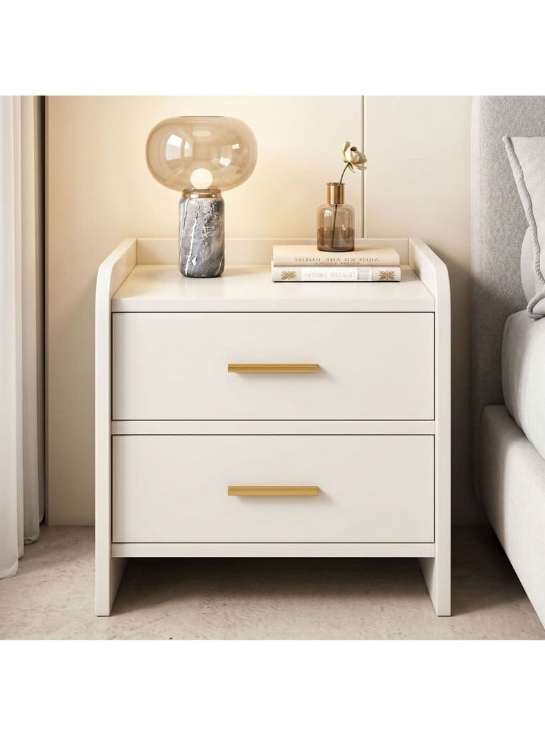 Velador Vanguardia Con 2 Cajones Homer Design 47*40*40