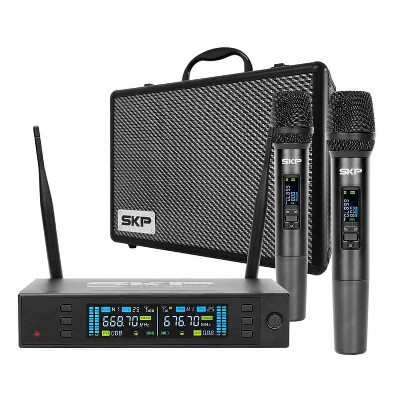 Microfono Inalambrico doble Profesional SKP Clarity II Negro
