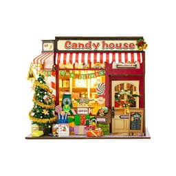 Casa de Dulces Navidena - Candy House Miniatura DIY con Luz (Hongda PC2502)