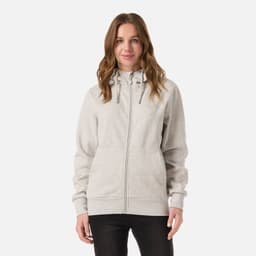 Poleron Mujer Ulmo Light Full Zip Hoody Sweatshirt Gris Lippi V26 XS