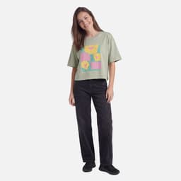 Polera Mujer Floreada Jade Haka Honu V27 Verde Esmeralda XL