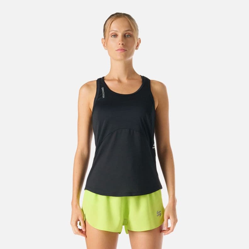 Polera sin mangas running mujer Built To Move Negro M