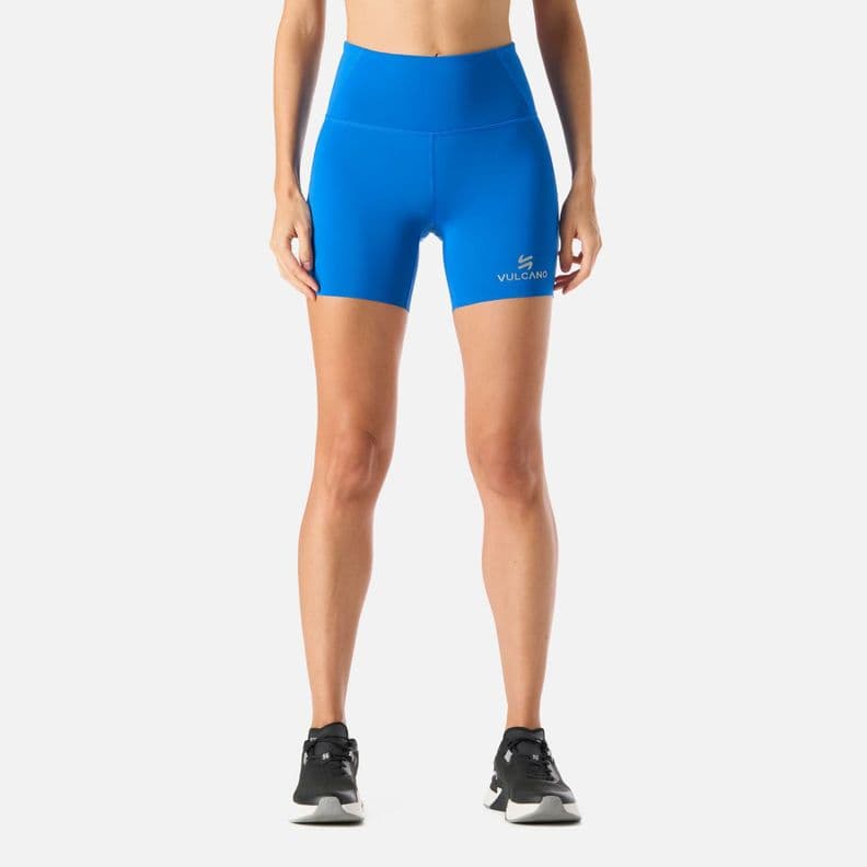 Short Deportivo tiro alto mujer Built To Move Azul XS