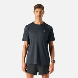 Polera manga corta running hombre Built To Move Negro L