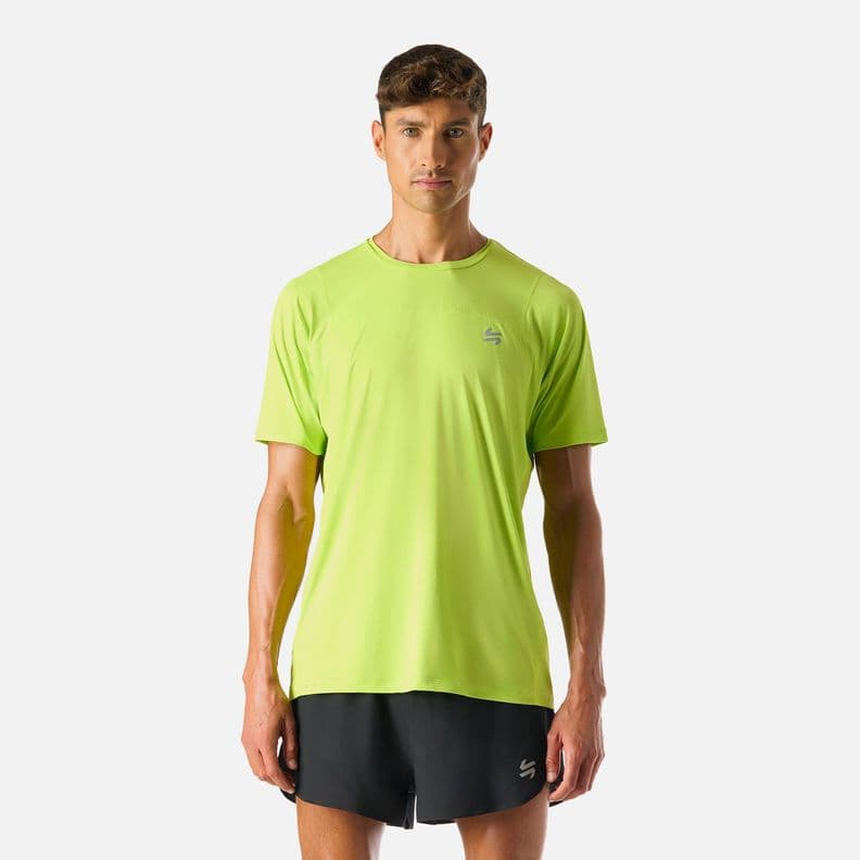 Polera Hombre Built To Move T-Shirt Verde Lima Vulcano S