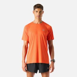 Polera manga corta running hombre Built To Move Naranjo M