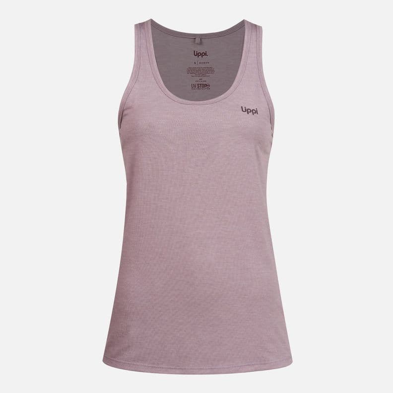 Polera Mujer Summit UV-Stop Tank Melange Malva Lippi V23 XS