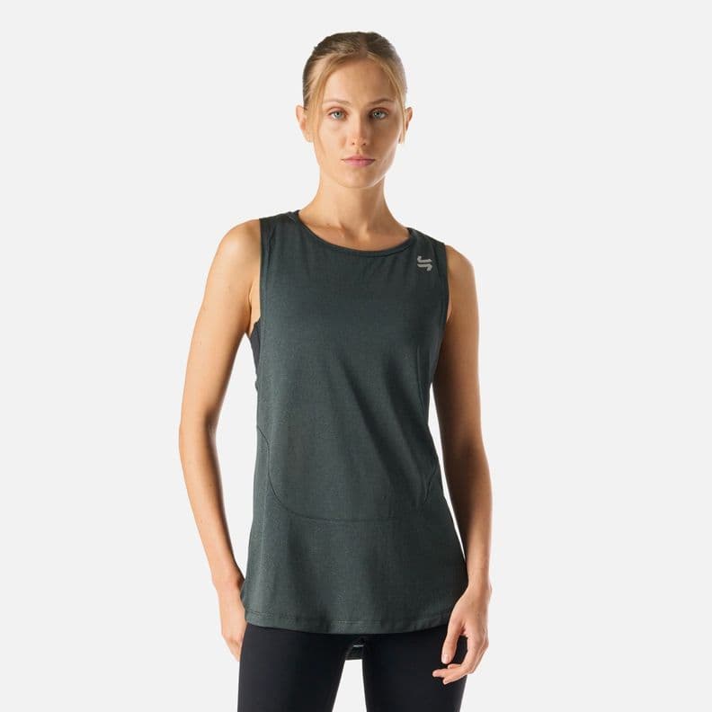 Polera deportiva sin mangas mujer Tempo Gris L