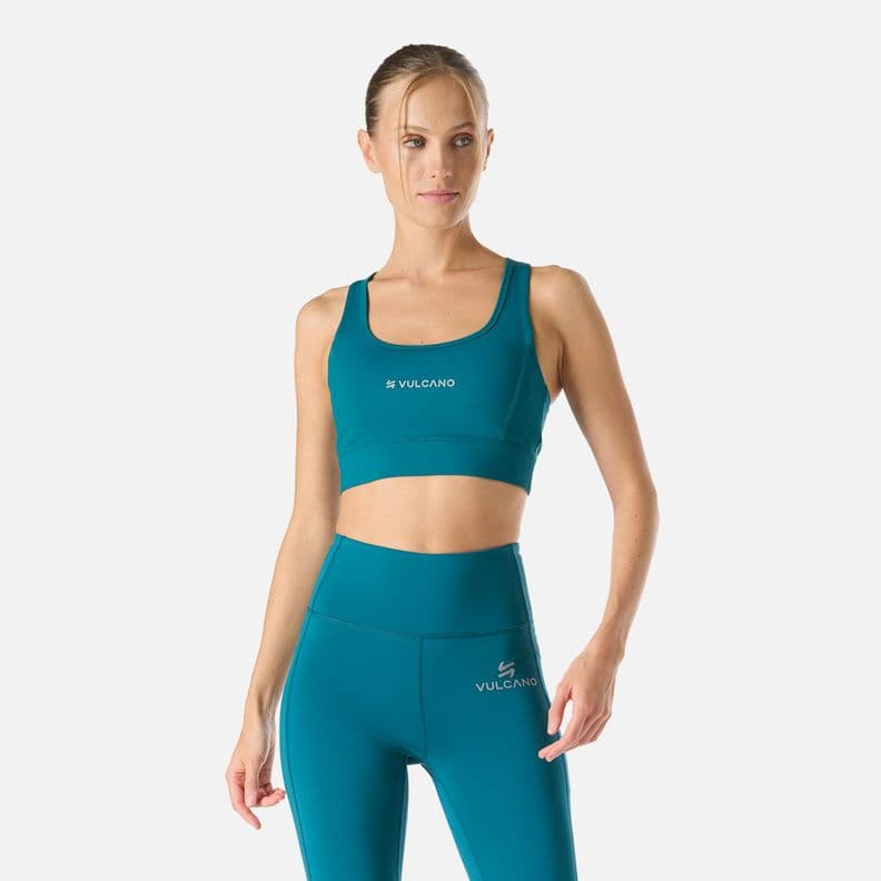 Peto deportivo de soporte medio mujer Built To Move Azul Petroleo L