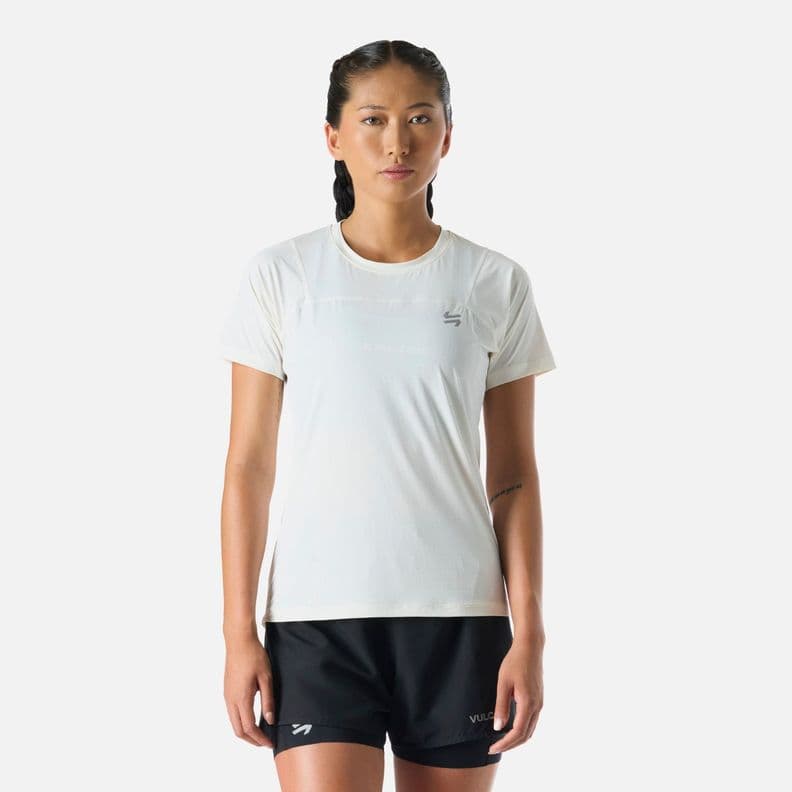 Polera manga corta running mujer Built To Move Blanco XS