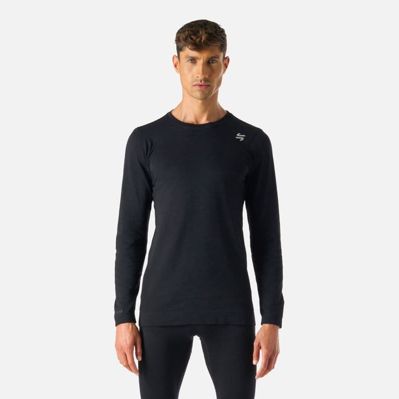 Polera Primera Capa Hombre Built To Move Negro M