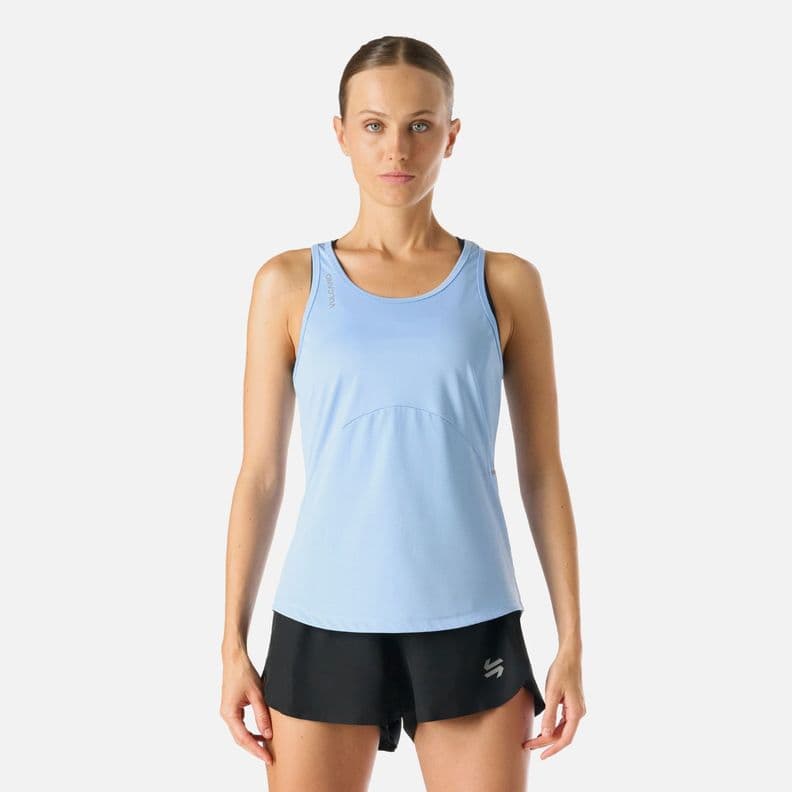 Polera sin mangas running mujer Built To Move Celeste S