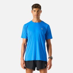 Polera manga corta running hombre Built To Move Azul L