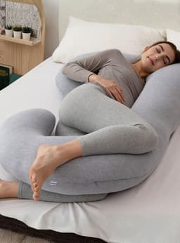 Cojin Almohada Maternal Gris Pre Y Post Natal Funda Muy Suav