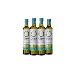 Aceite Oliva Extra Virgen Olave Premium 4 x 500 ml Verde Olivo