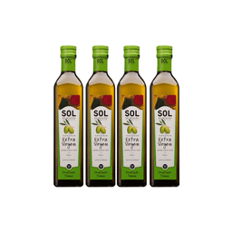 Aceite Oliva Extra Virgen Sol de Aculeo Frutado Suave 4 x 500 ml Verde Olivo