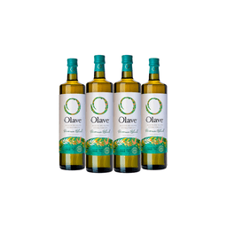 Aceite Oliva Extra Virgen Olave Premium 4 x 1000 ml Verde Olivo