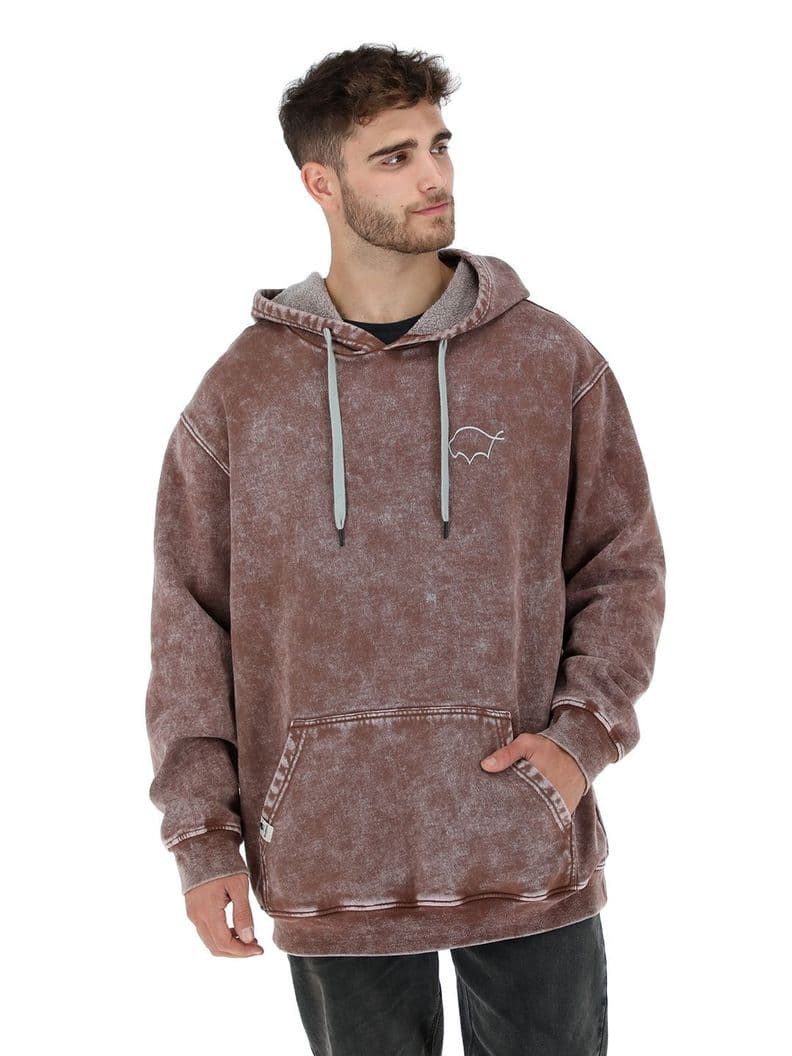 Poleron Canguru Hombre Buffalo Burdeo M